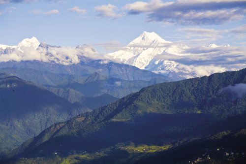Kanchenjunga, the world's third-highest mountain, as seen from Gangtok's Tashi viewpoint