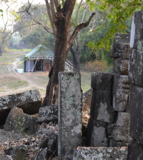 Khiri Travel offers camping alongside Angkorian temples.