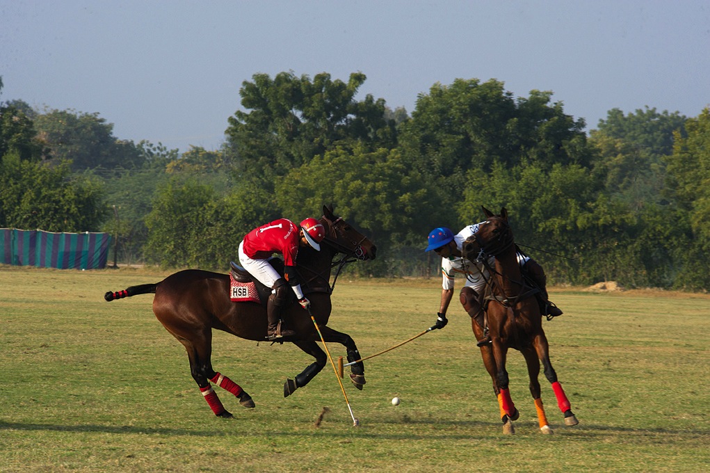 Action on the Jodhpur Polo Ground.