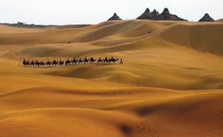 Xiangshawan Theme Park in Inner Mongolia's Kubuqi Desert