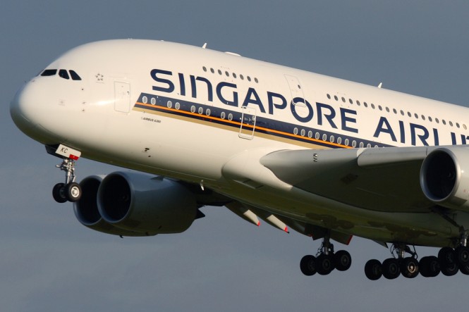 A Singapore Airlines A380.