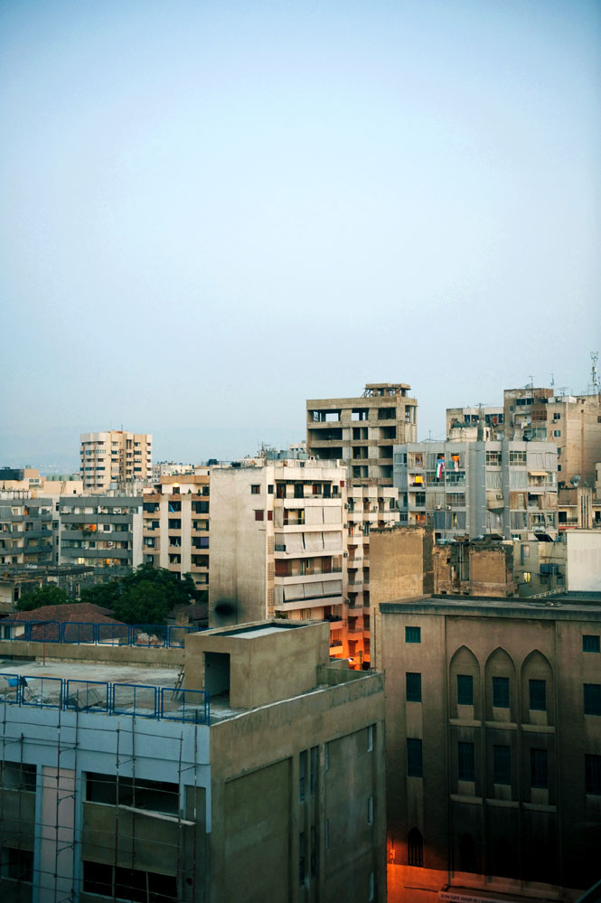 Twilight over Achrafieh, an old hilltop quarter in eastern Beirut.